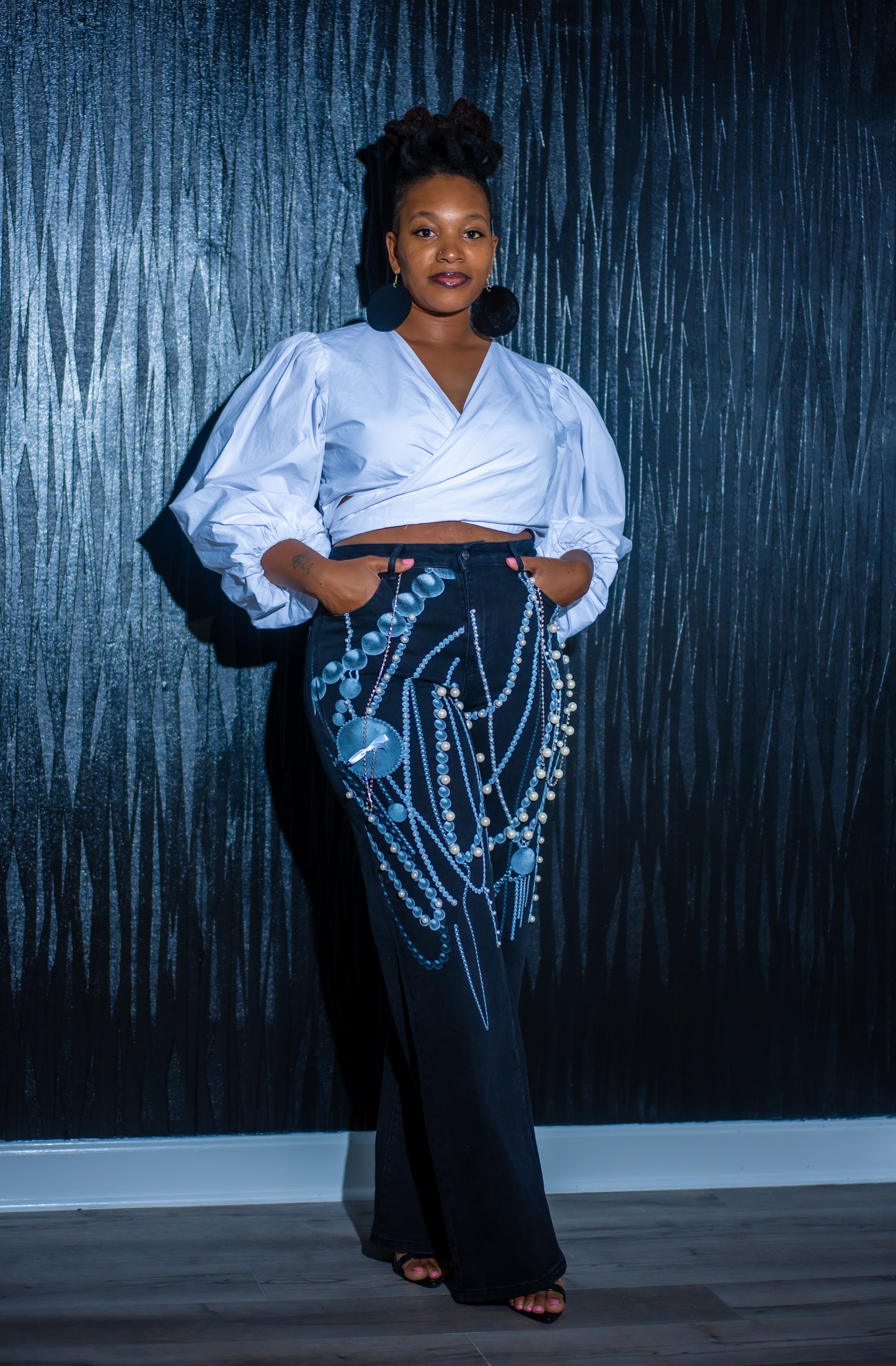 Pearl Embellished Jeans