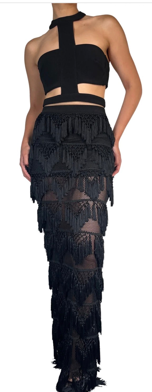 Midnight Fringe Mesh Set
