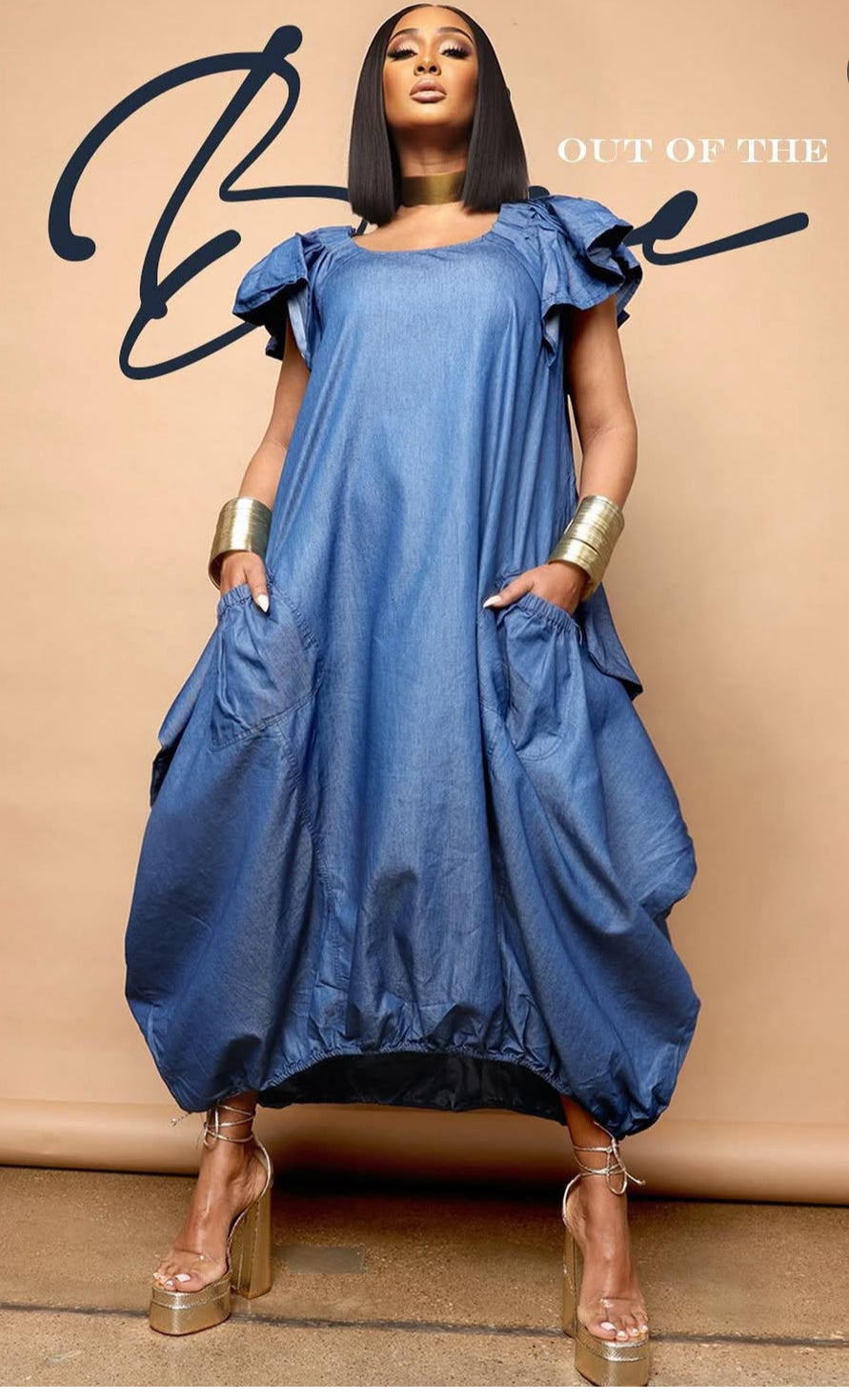Out of the Blue – Denim Bubble Dress