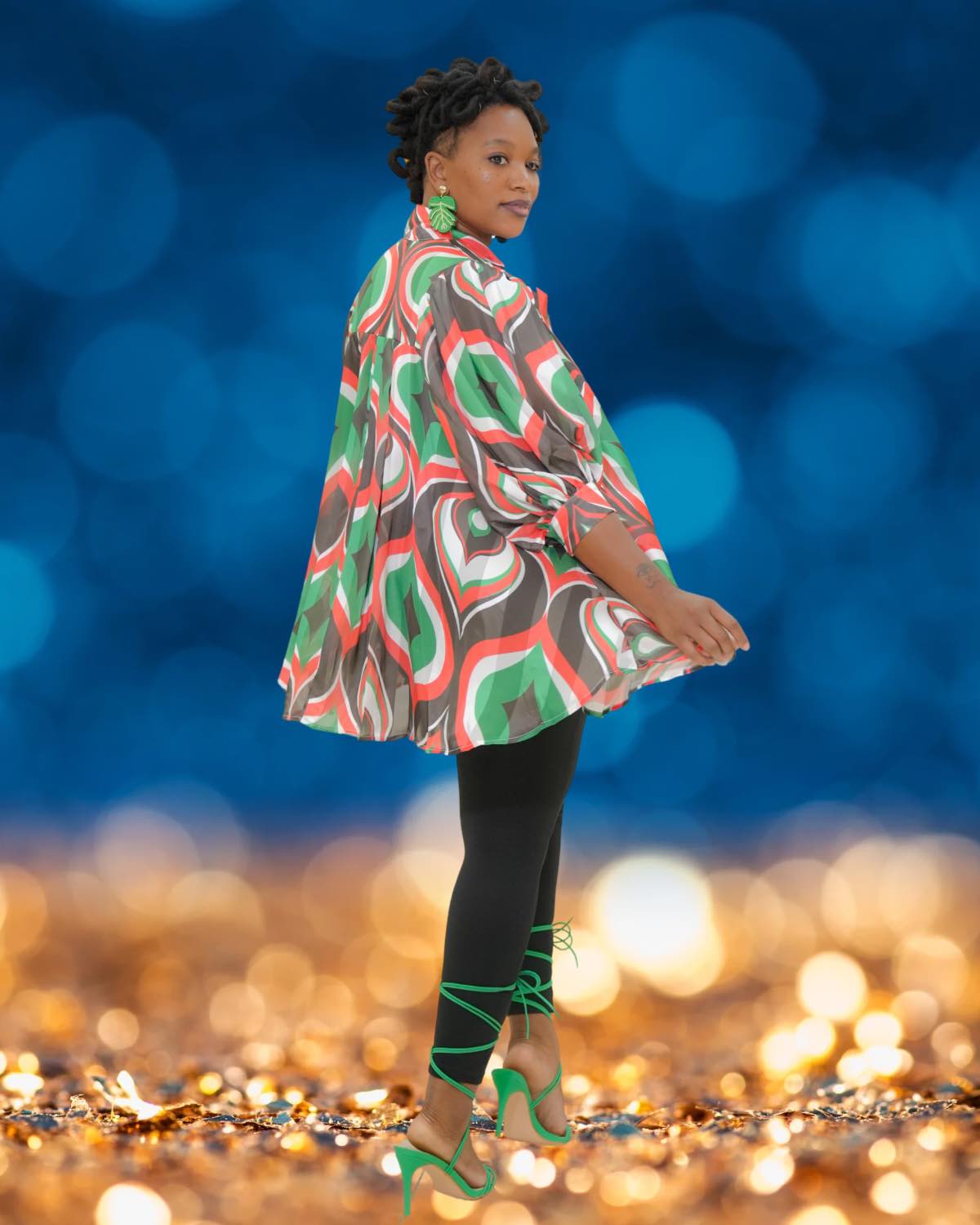 Muti colored swing blouse
