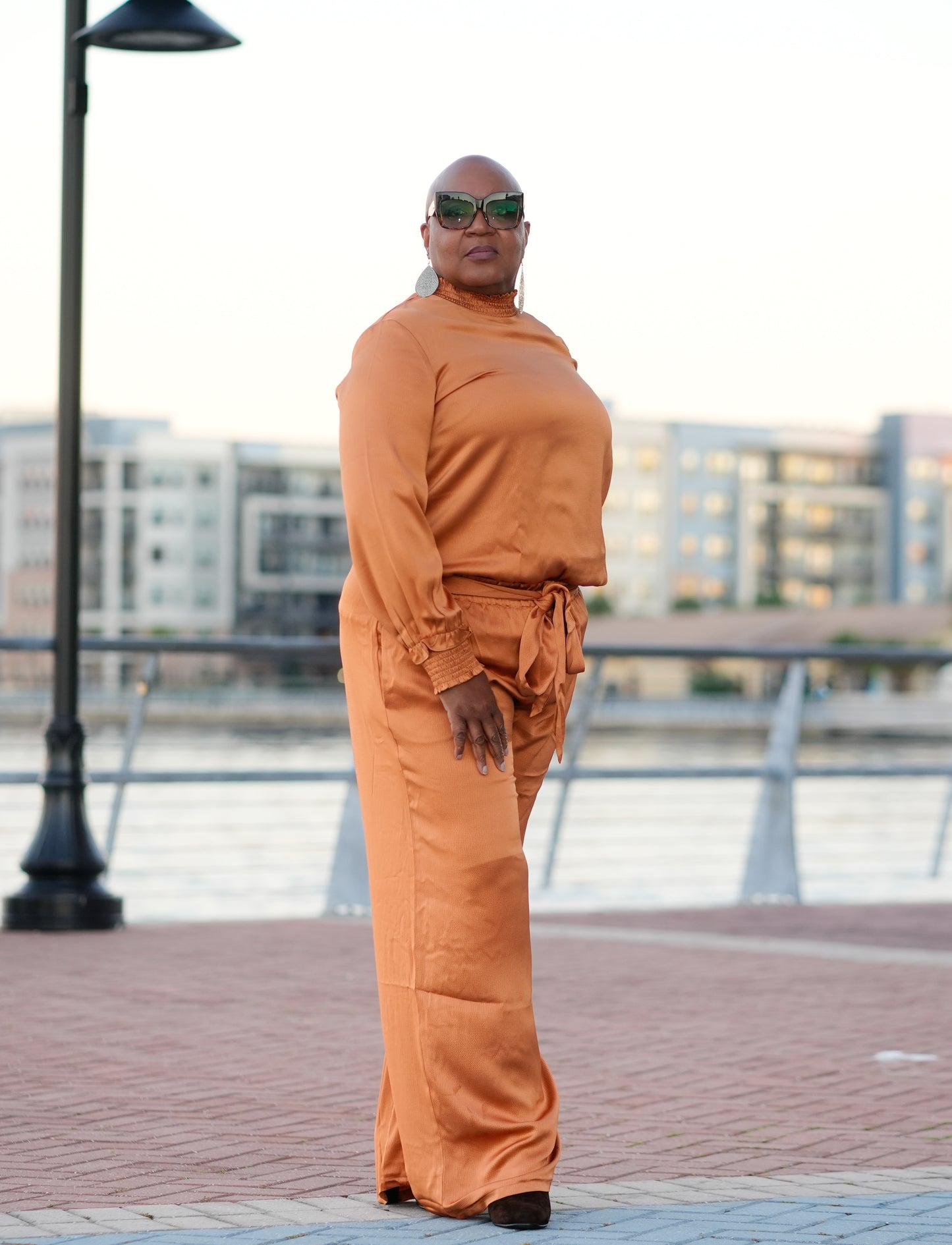 Copper Crush Wide Leg Pants