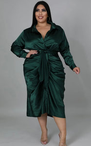Krystal plus size dress green